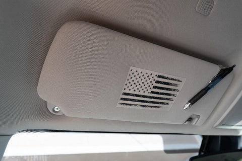 Sun Visor Airbag Label Distressed American Flag Overlays - 2016-2023 Tacoma