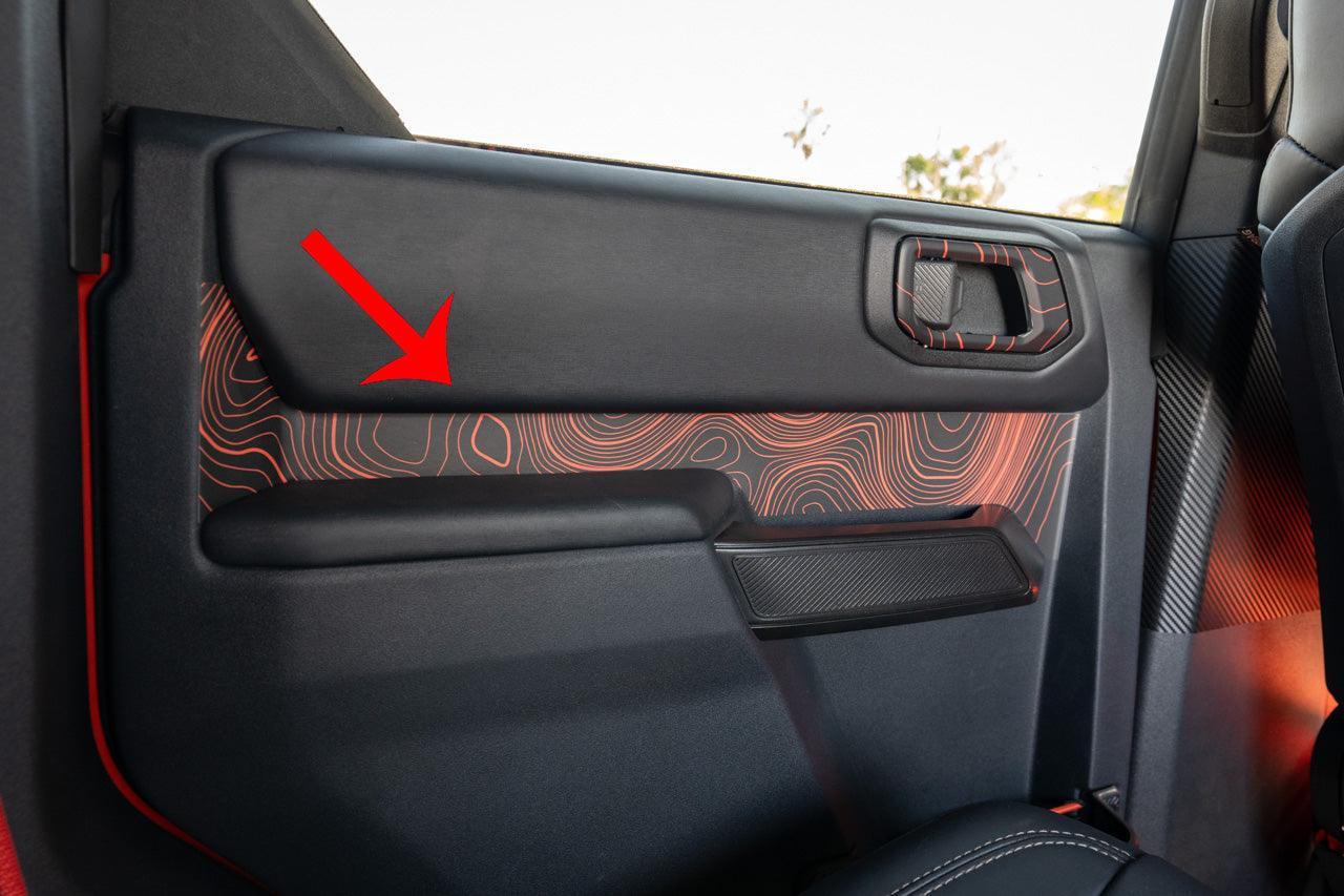 Sticker Fab 2021+ Bronco Topo Rear Interior Upper Door Card Insert Overlays - 4 ...