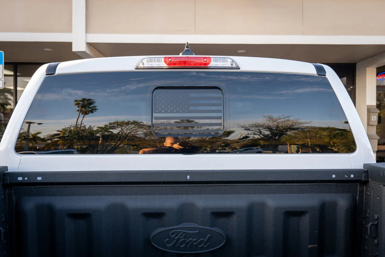 2024+ Ranger American Flag Rear Window Overlay | StickerFab