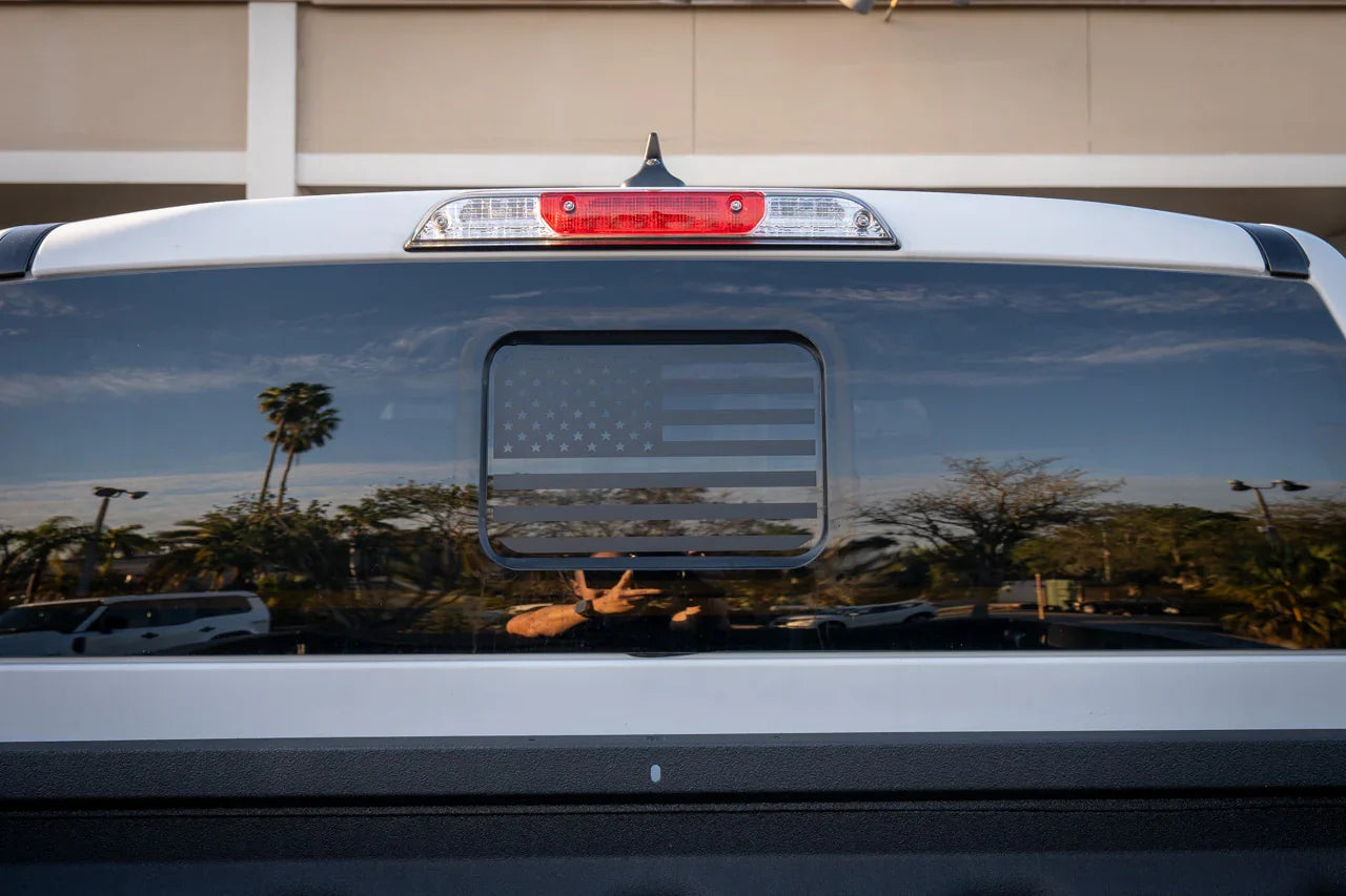 2024+ Ranger American Flag Rear Window Overlay | StickerFab