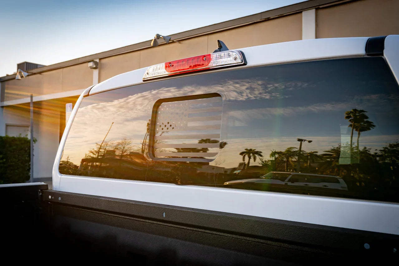 2024+ Ranger American Flag Rear Window Overlay | StickerFab