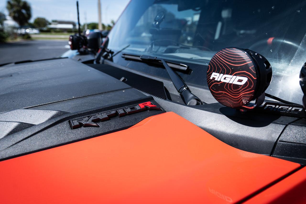 Bronco Raptor R Logo 2022+ Bronco Raptor R Inlay for Hood Emblems | StickerFab