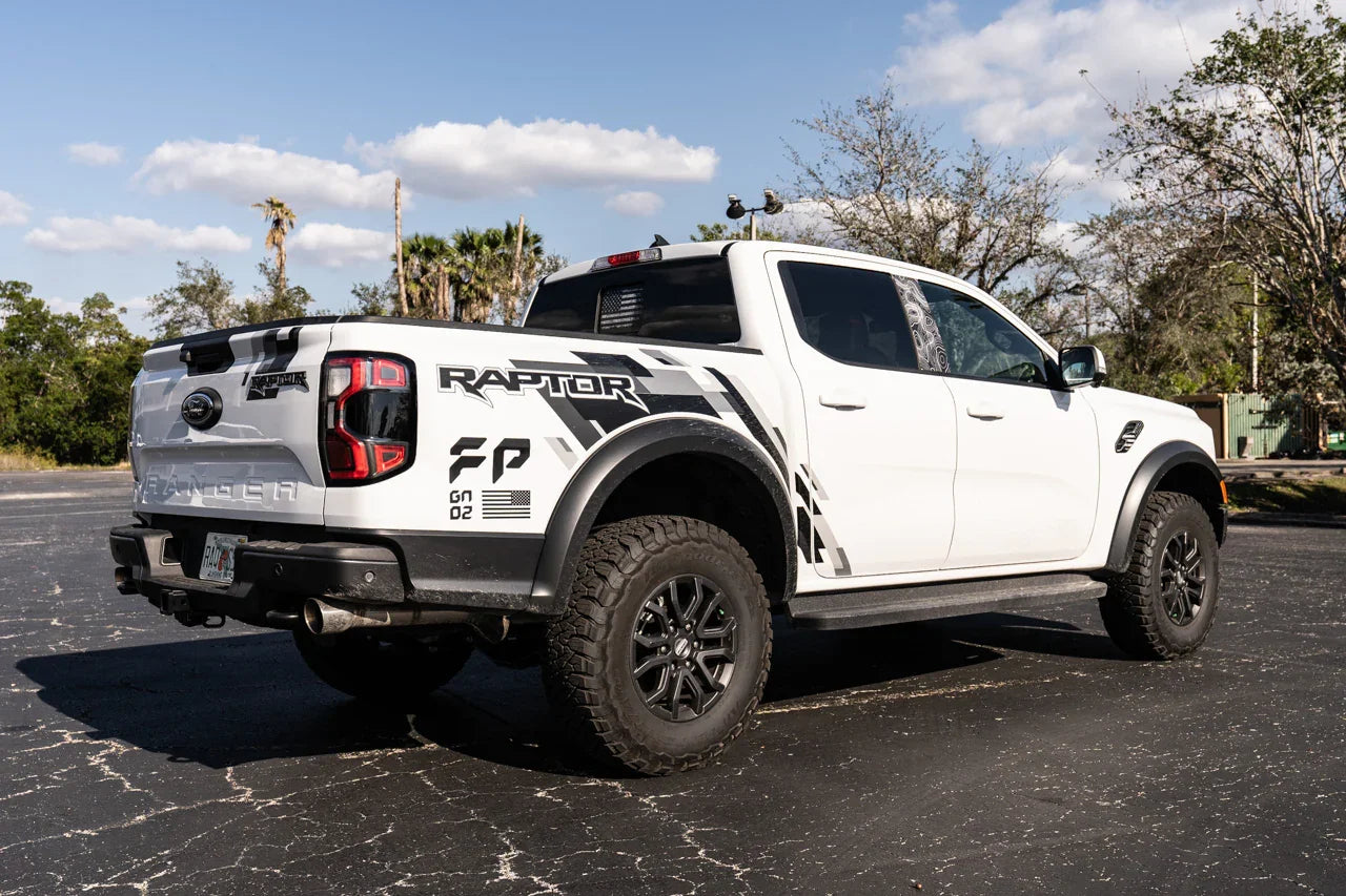 2024+ Ranger Raptor FP GN 02 Fender Decals with American Flags | StickerFab