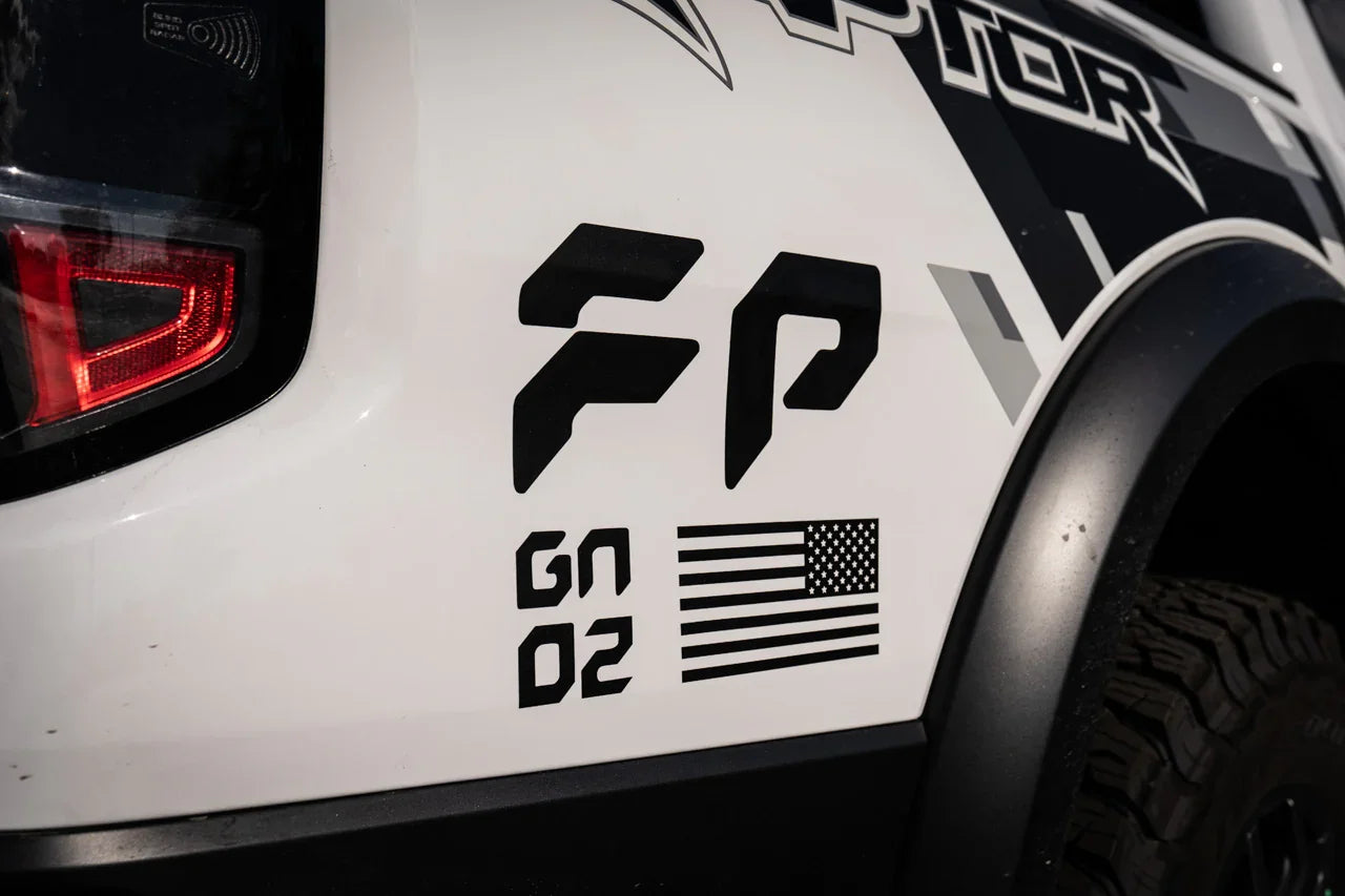 2024+ Ranger Raptor FP GN 02 Fender Decals with American Flags | StickerFab
