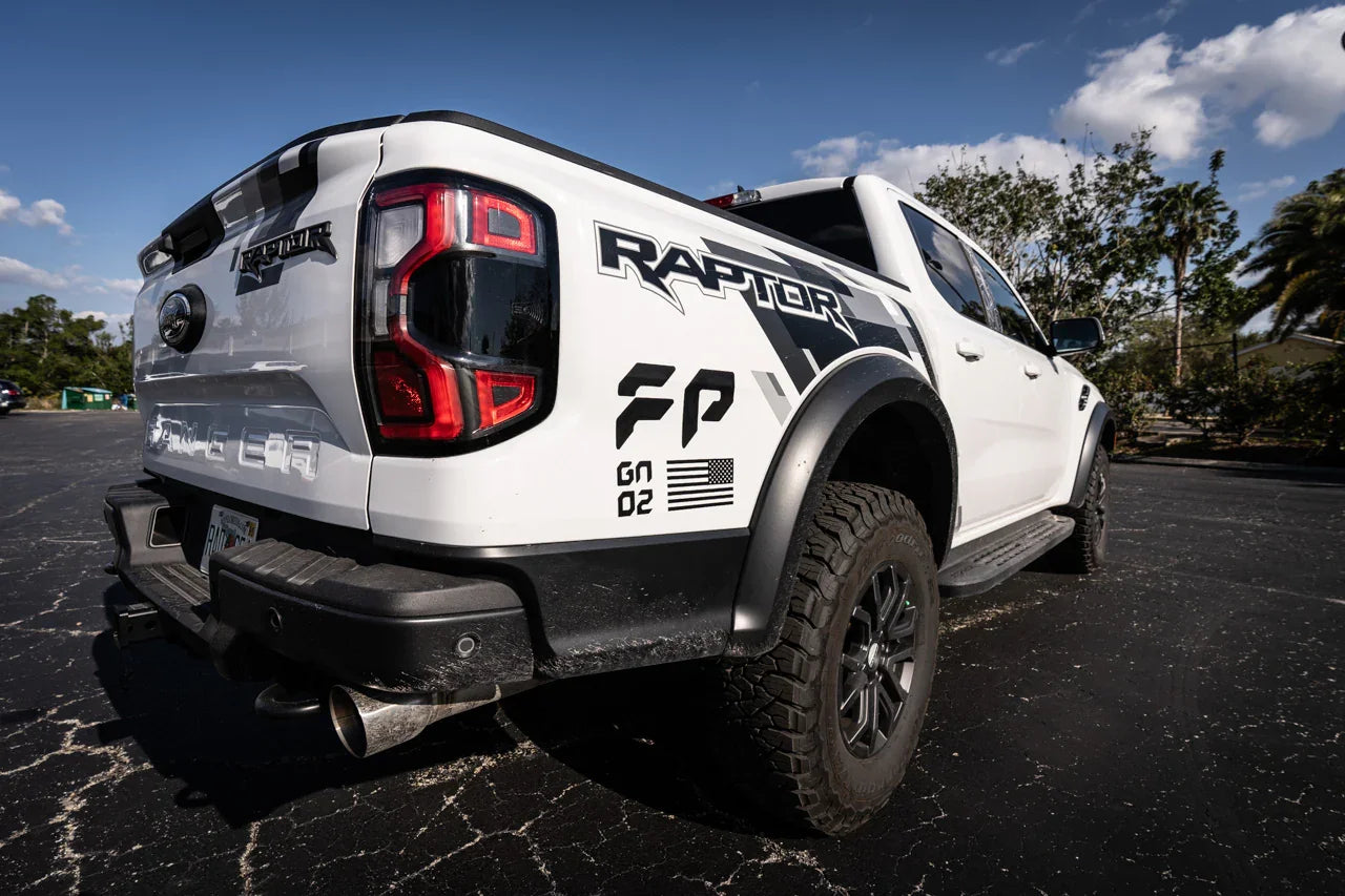 2024+ Ranger Raptor FP GN 02 Fender Decals with American Flags | StickerFab