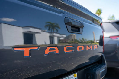 Blue Toyota Tailgate Vinyl Decal – Glossy Logo Emblem Sticker For Trucks (24" X 4")