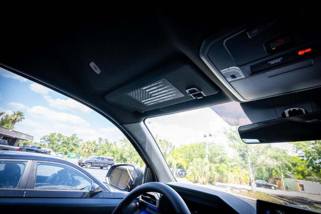 2024+ Toyota Sun Visor Airbag Label Distressed American Flag