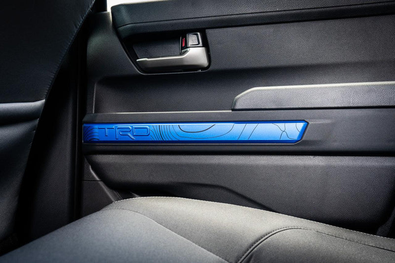 "TRD" Door Topographic Map Overlays - 2024+ Tacoma - StickerFab