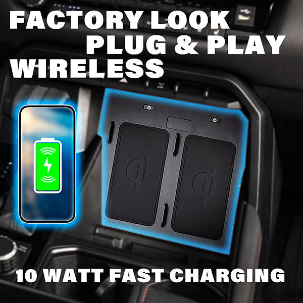 Dual Wireless Phone Charger for 2022+ Toyota Tundra & 2023+ Toyota Sequoia