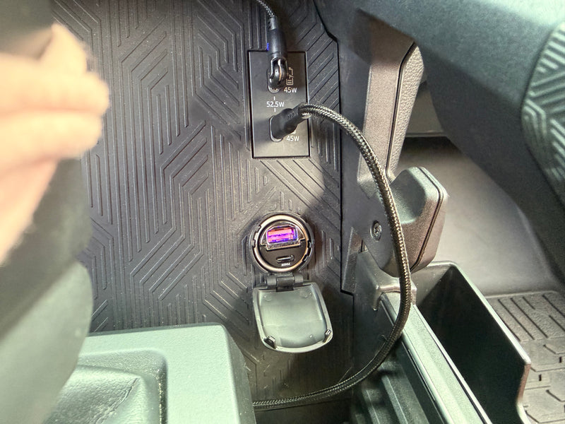 65W USB C Flush Mount Cigarette Adapter