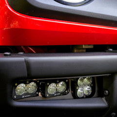 Baja Designs Squadron Pro / Dual S2 Sport Triple Bumper Fog Light Kit - 2021+ Bronco (HD Modular Bumper) - StickerFab