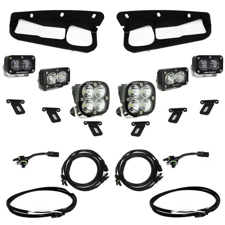 Baja Designs S2 SAE "Pro" Triple Fog Pocket Light Kit - 2021+ Bronco (HD Modular Bumper) - StickerFab