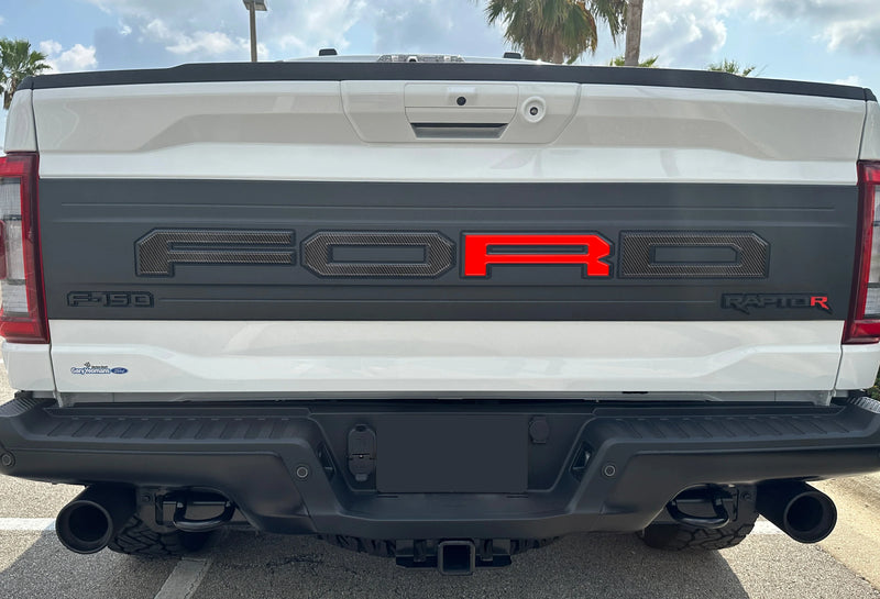 Domed Raptor Tailgate Letter Overlays - 2021-2025 Ford F-150 Raptor