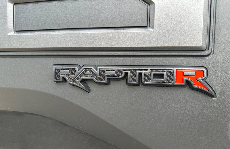 Domed Raptor Tailgate Emblem Inserts - 2017-2025 Ford F-150 Raptor