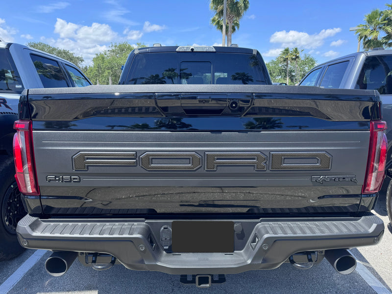 Domed Raptor Tailgate Letter Overlays - 2021-2025 Ford F-150 Raptor