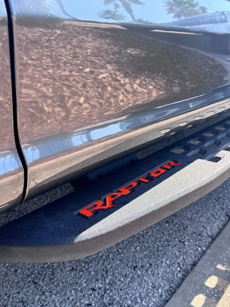 RAPTOR Running Board Emblem Overlays - 2017-2024 F-150 Raptor