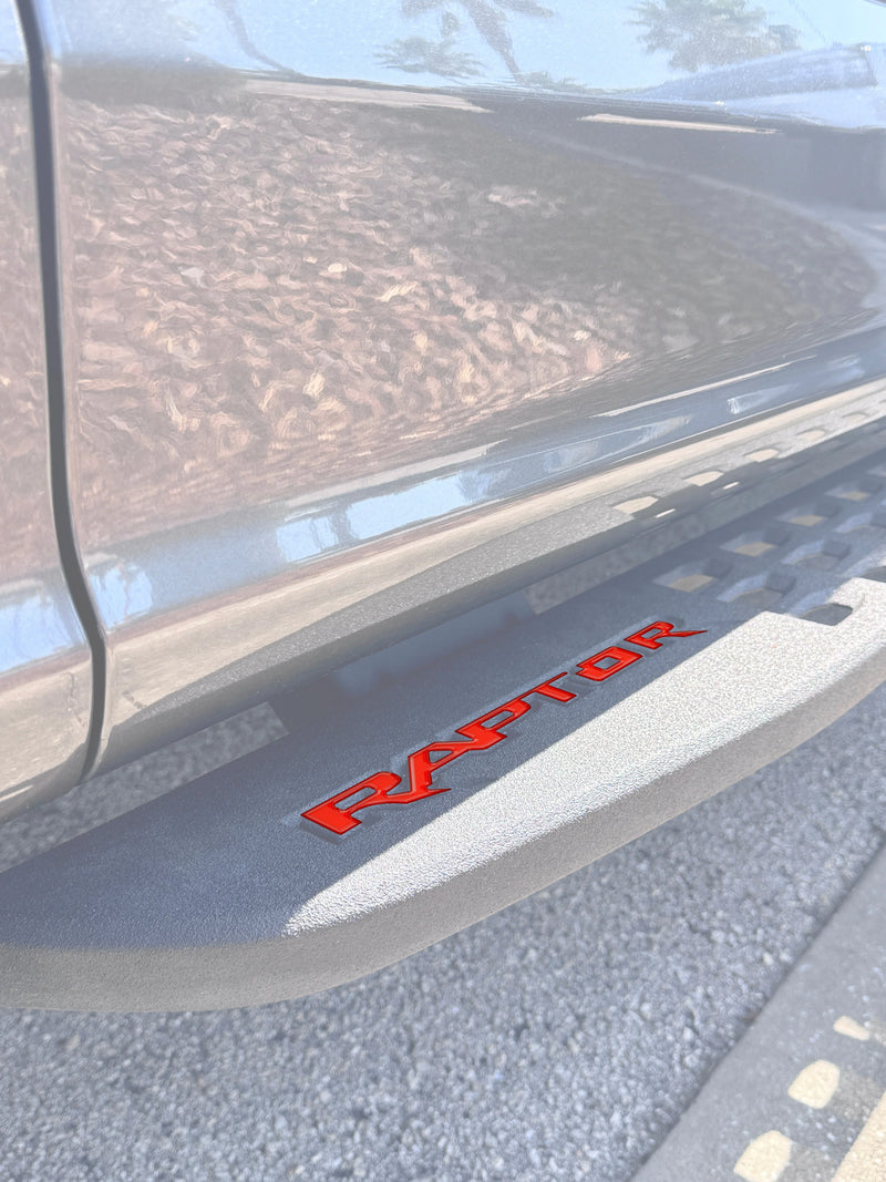 RAPTOR Running Board Emblem Overlays - 2017-2024 F-150 Raptor