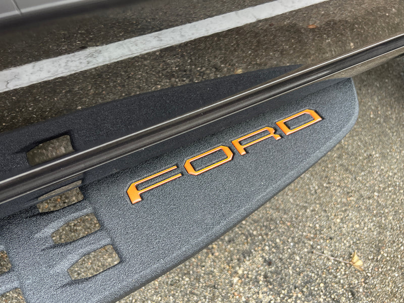 Domed Tremor Running Board Letter Inserts - 2021-2024 Ford F-150 & Super Duty