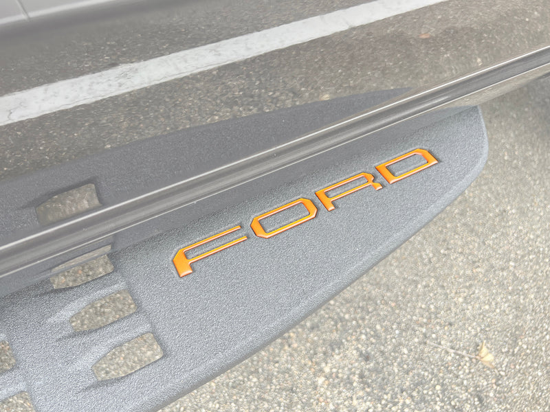 Domed Tremor Running Board Letter Inserts - 2021-2024 Ford F-150 & Super Duty