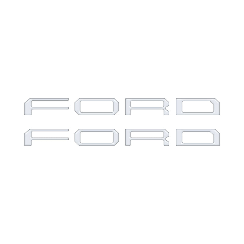 Domed Tremor Running Board Letter Inserts - 2021-2024 Ford F-150 & Super Duty