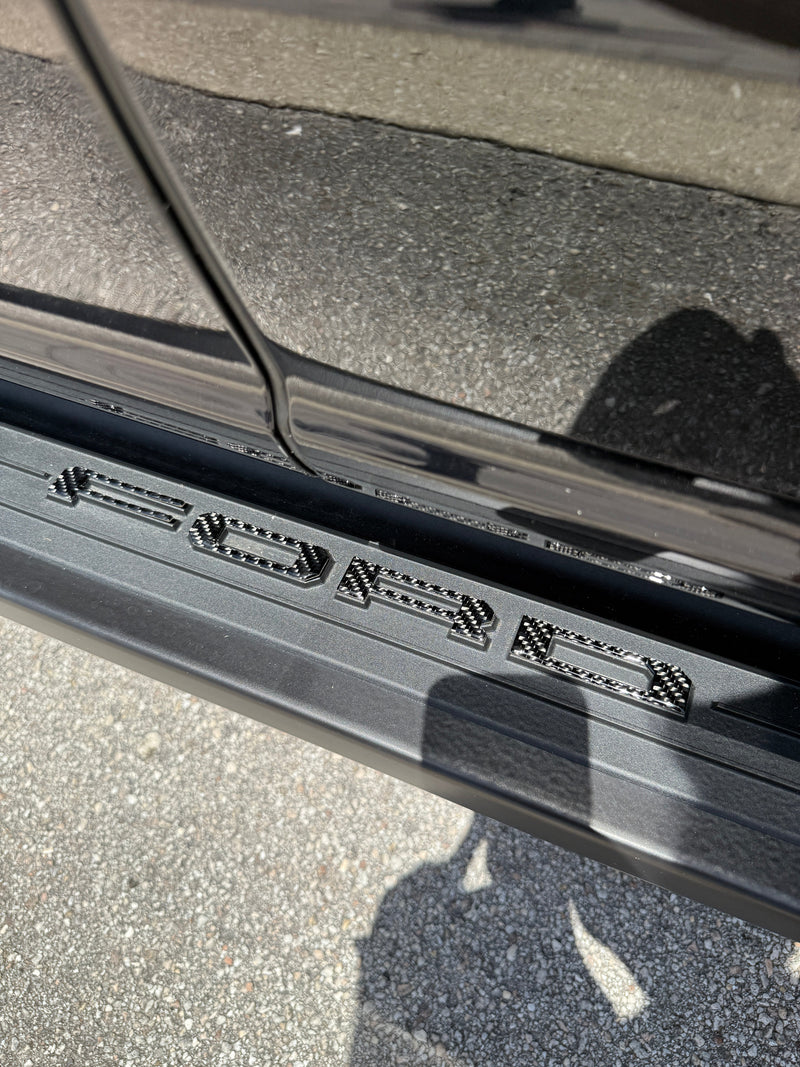 Domed Lightning Running Board Overlays - 2022+ F150 Lightning