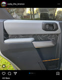 Topo Rear Interior Upper Door Card Insert Overlays (Printed Series) - 2021+ Bronco 4 Door