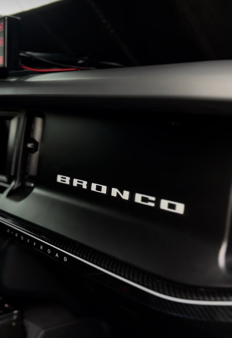 BRONCO Dash Letters Inserts - 2021+ Bronco