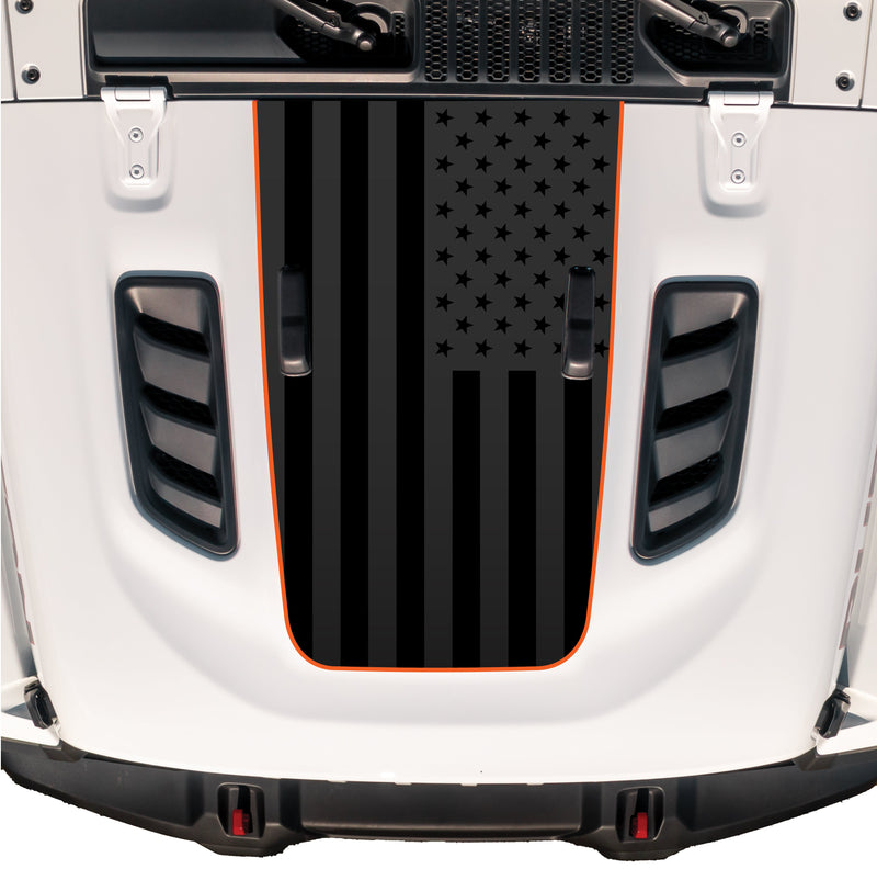 Hood Graphic for RUBICON | Black Flag - 2018+ Wrangler JL & Gladiator JT