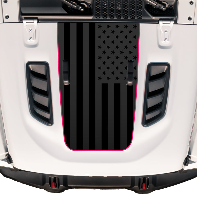 Hood Graphic for RUBICON | Black Flag - 2018+ Wrangler JL & Gladiator JT
