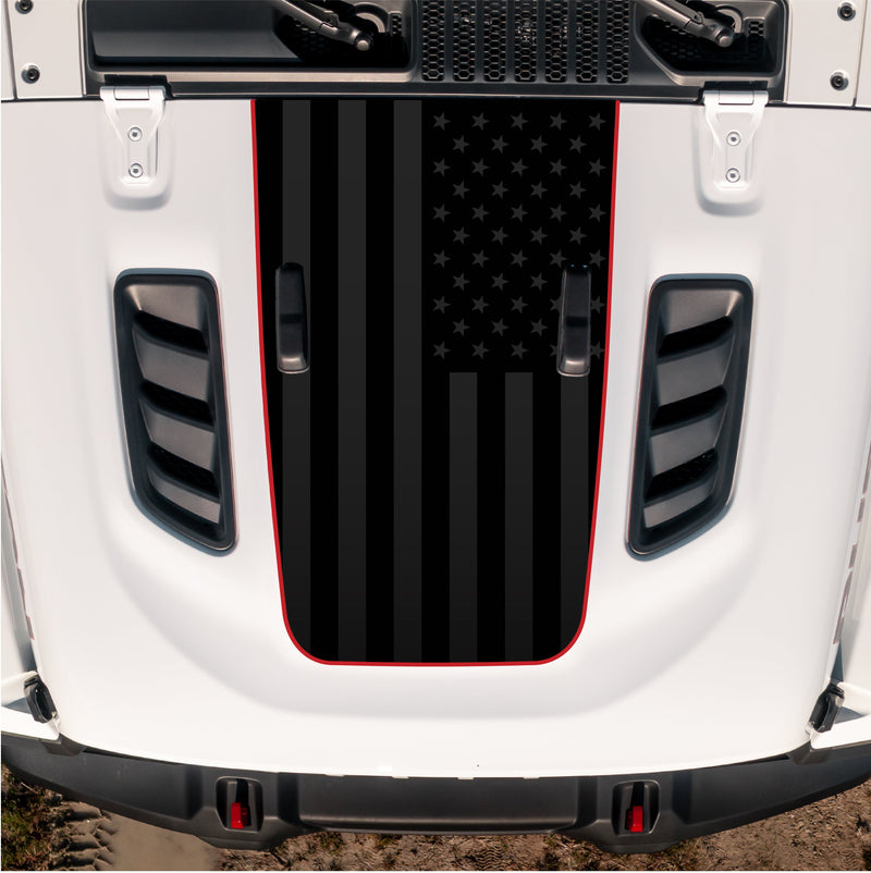 Hood Graphic for RUBICON | Black Flag - 2018+ Wrangler JL & Gladiator JT