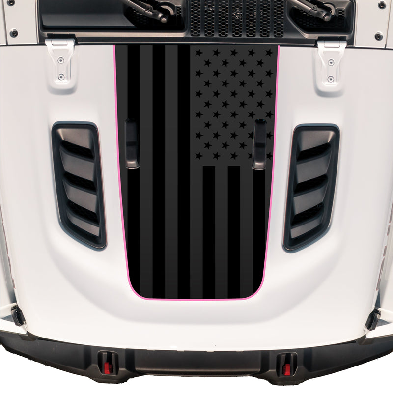 Hood Graphic for RUBICON | Black Flag - 2018+ Wrangler JL & Gladiator JT