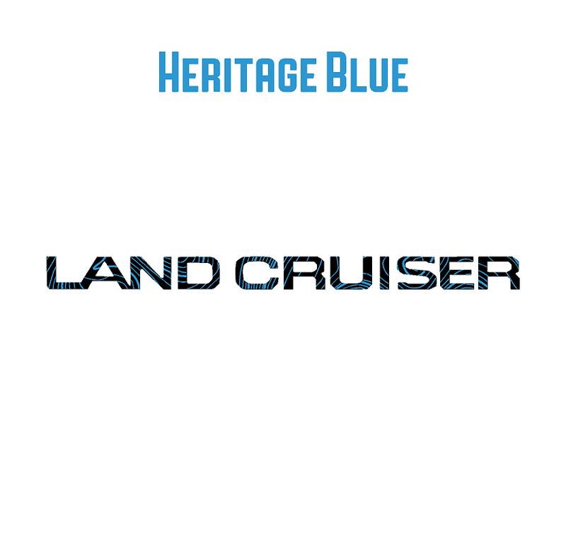 "Land Cruiser" Topographic Rear Tailgate Emblem Overlays - 2024+ Land Cruiser