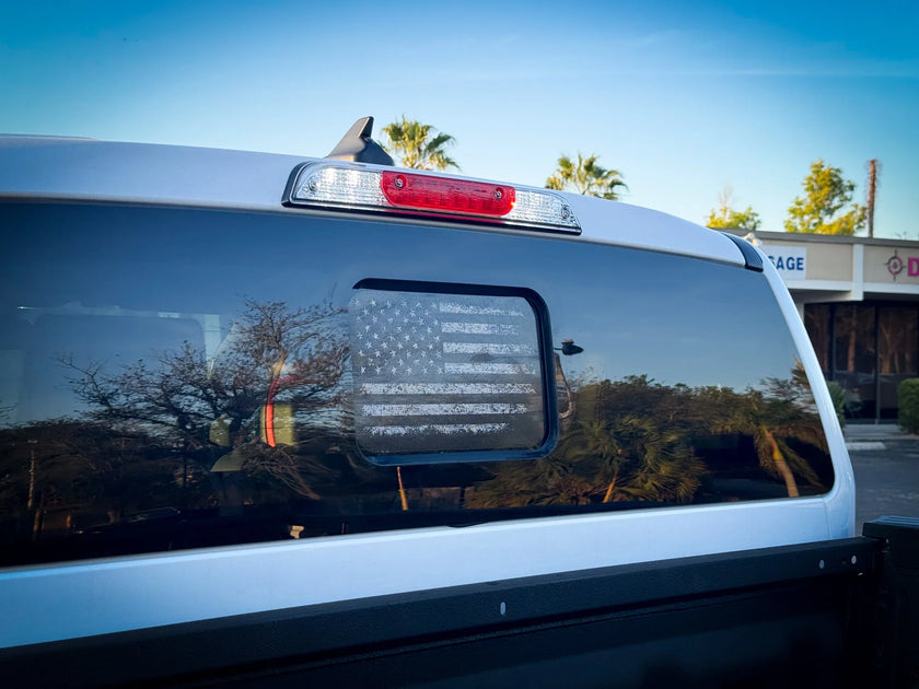2024+ Ranger American Flag Rear Window Overlay V2 | StickerFab