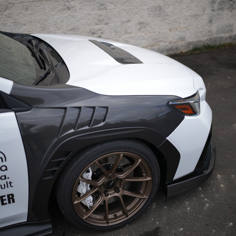 JDMuscle [22-25 WRX] Carbon Fiber Hood Scoop - A1 Style