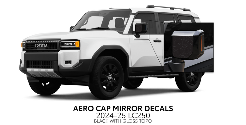 Aero Cap Mirror Decals - 2024+ Land Cruiser