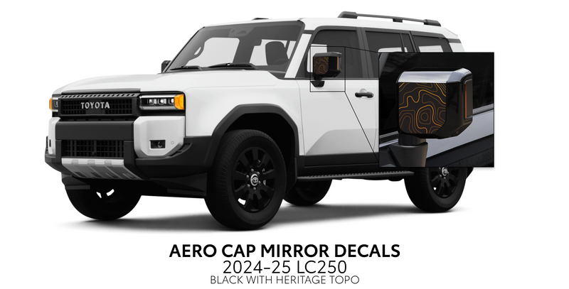 Aero Cap Mirror Decals - 2024+ Land Cruiser