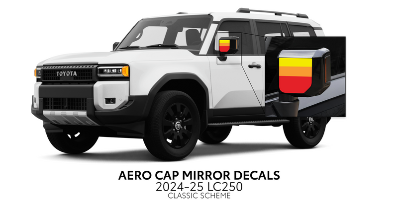 Aero Cap Mirror Decals - 2024+ Land Cruiser