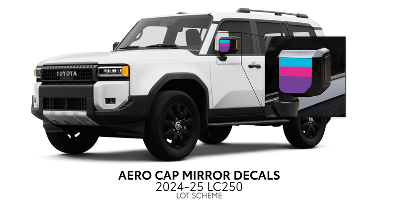 Aero Cap Mirror Decals - 2024+ Land Cruiser