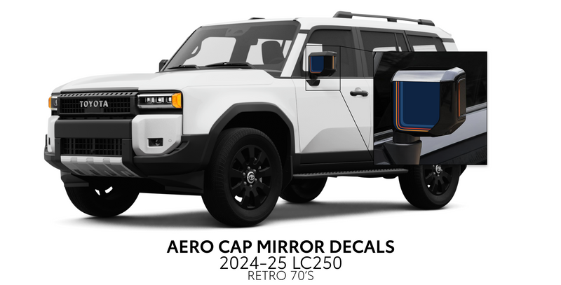 Aero Cap Mirror Decals - 2024+ Land Cruiser
