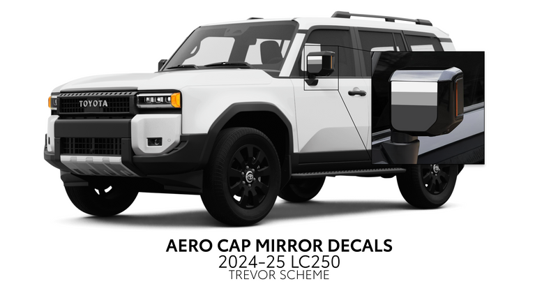 Aero Cap Mirror Decals - 2024+ Land Cruiser