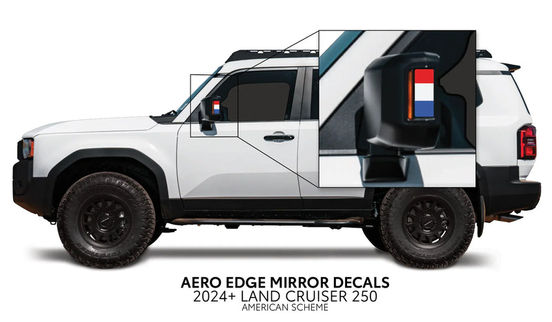 Aero Edge Mirror Decals - 2024+ Land Cruiser