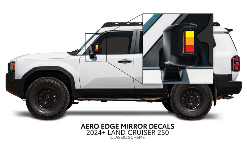 Aero Edge Mirror Decals - 2024+ Land Cruiser