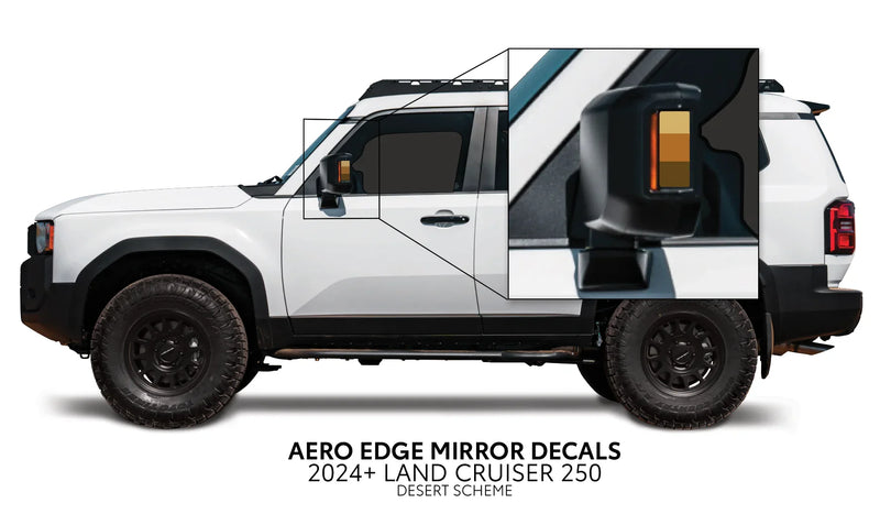 Aero Edge Mirror Decals - 2024+ Land Cruiser