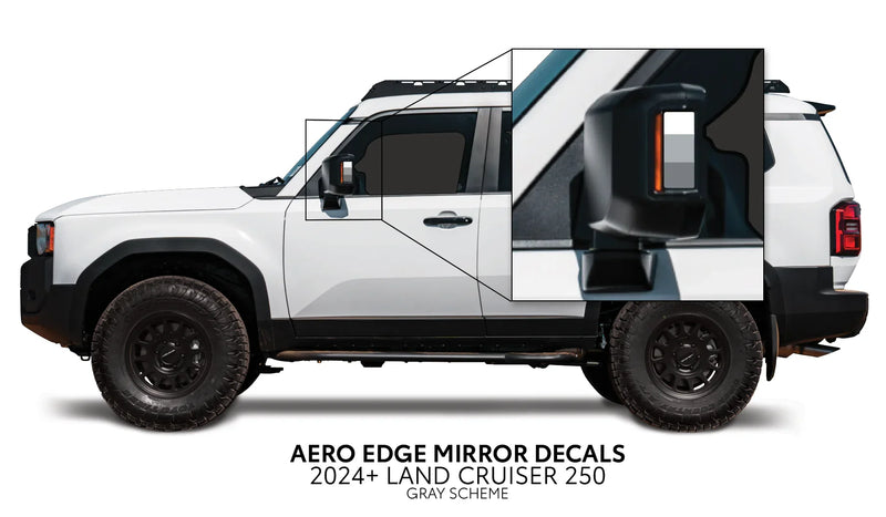 Aero Edge Mirror Decals - 2024+ Land Cruiser
