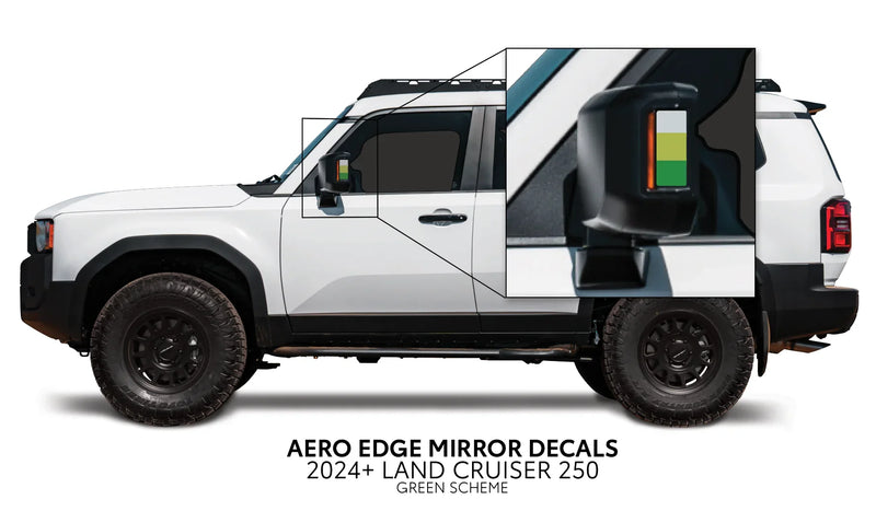 Aero Edge Mirror Decals - 2024+ Land Cruiser