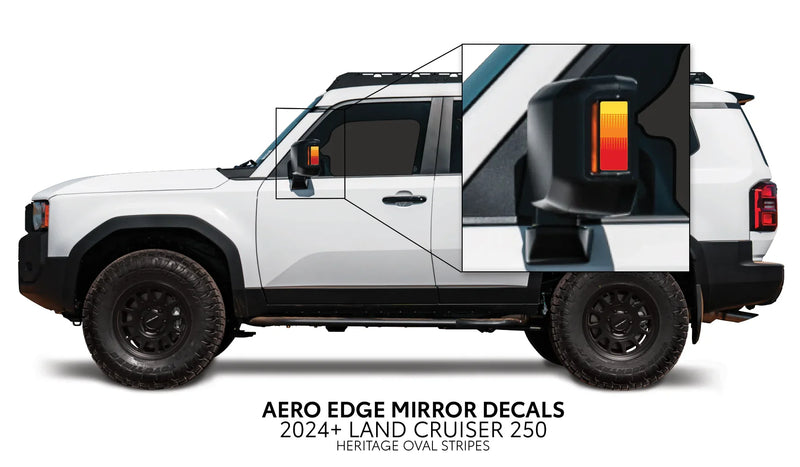 Aero Edge Mirror Decals - 2024+ Land Cruiser