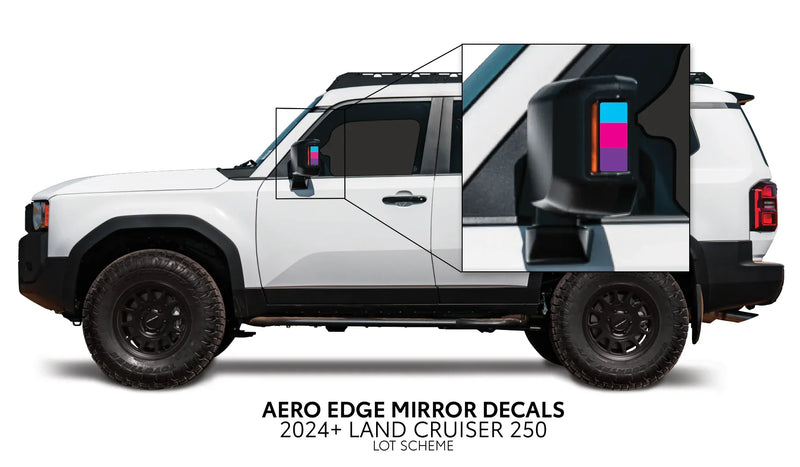 Aero Edge Mirror Decals - 2024+ Land Cruiser