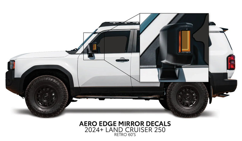 Aero Edge Mirror Decals - 2024+ Land Cruiser