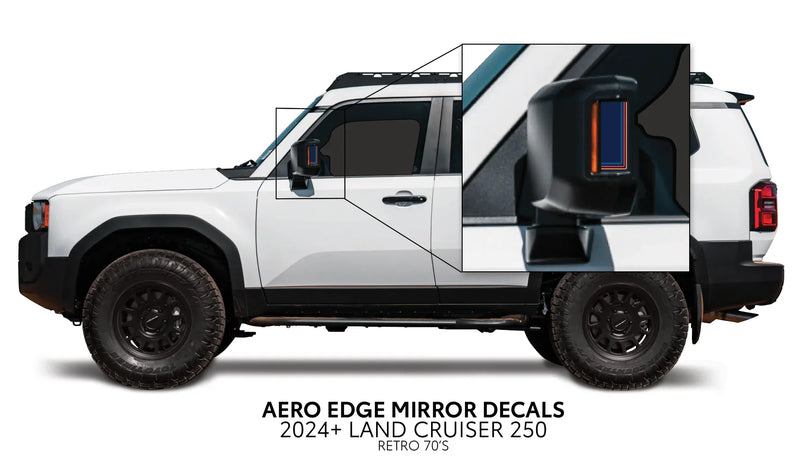 Aero Edge Mirror Decals - 2024+ Land Cruiser