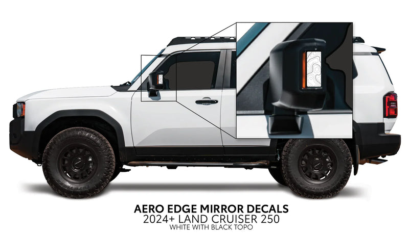 Aero Edge Mirror Decals - 2024+ Land Cruiser